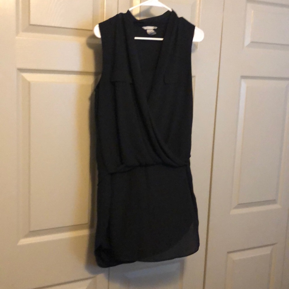 Black, Chiffon illusion Dress